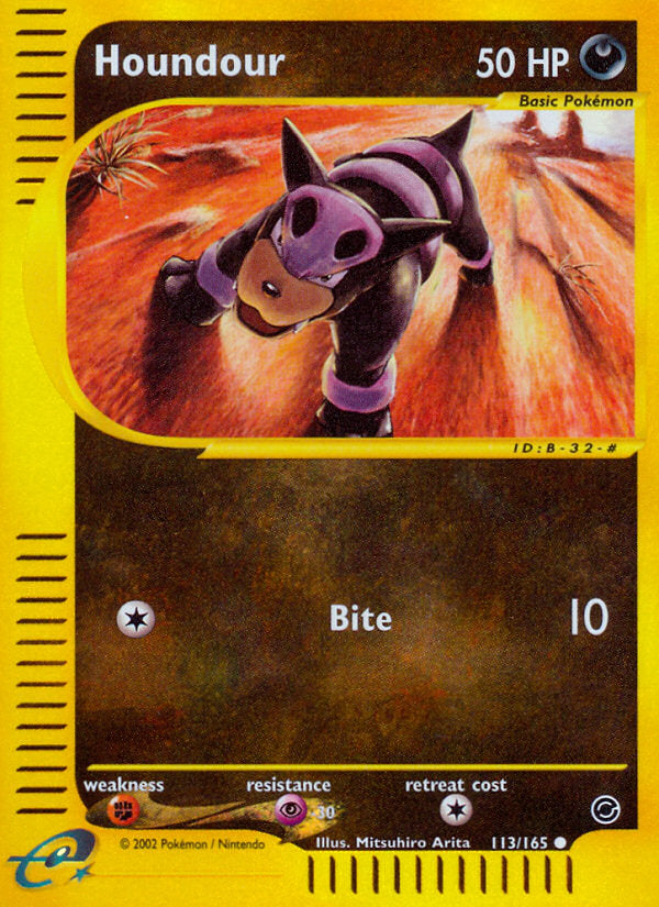 E-Series Expedition Houndour #113/165 reverse holo